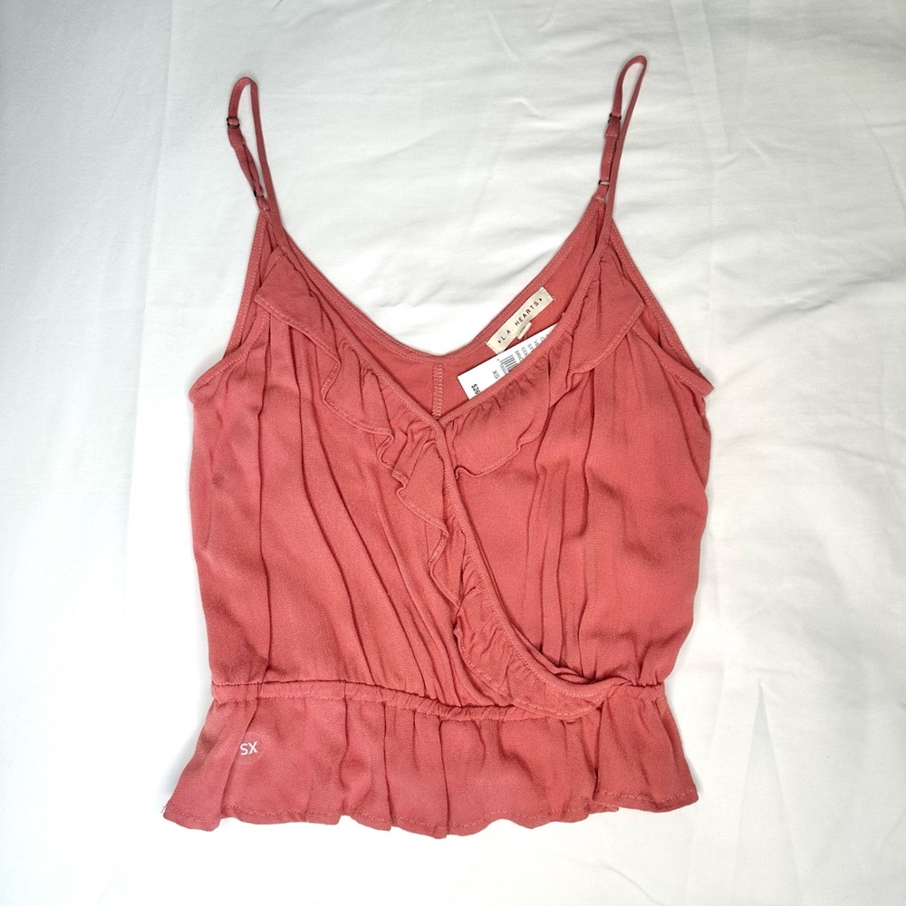 NWT LA Hearts ruffle cami crop top